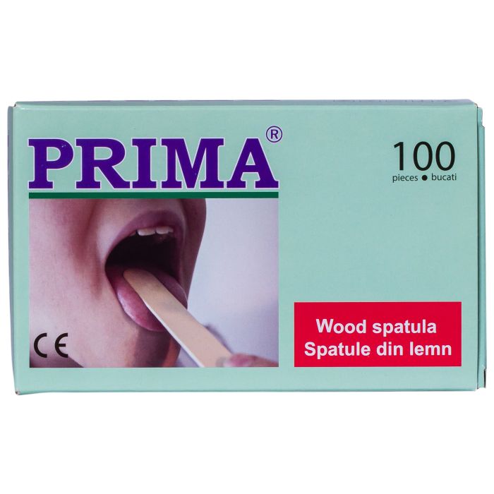 PRIMA Spatule Lemn Mare Neambalata (Abeslang) 150 x 18 x 1.6 mm 100buc
