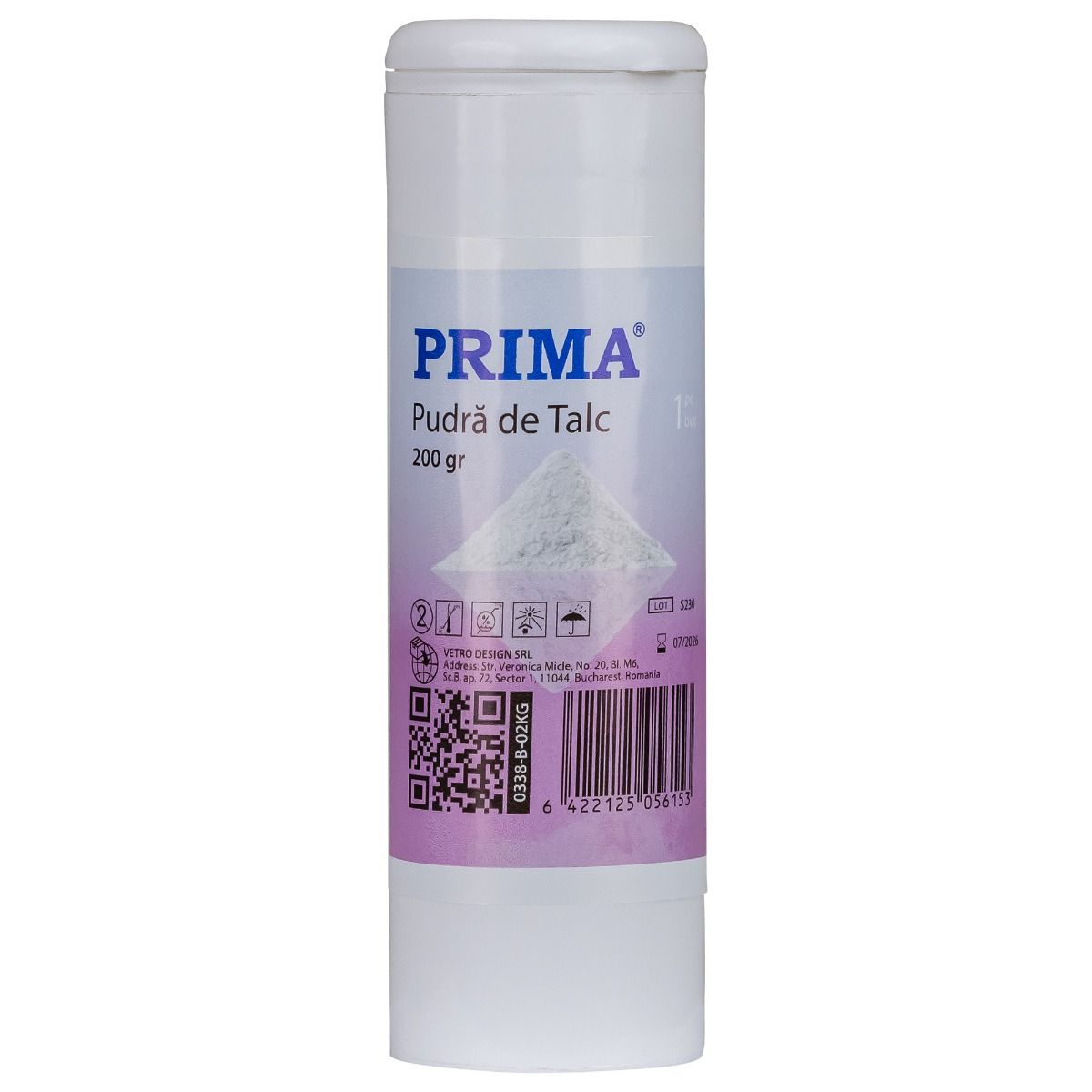 Pudra de talc PRIMA 200 g