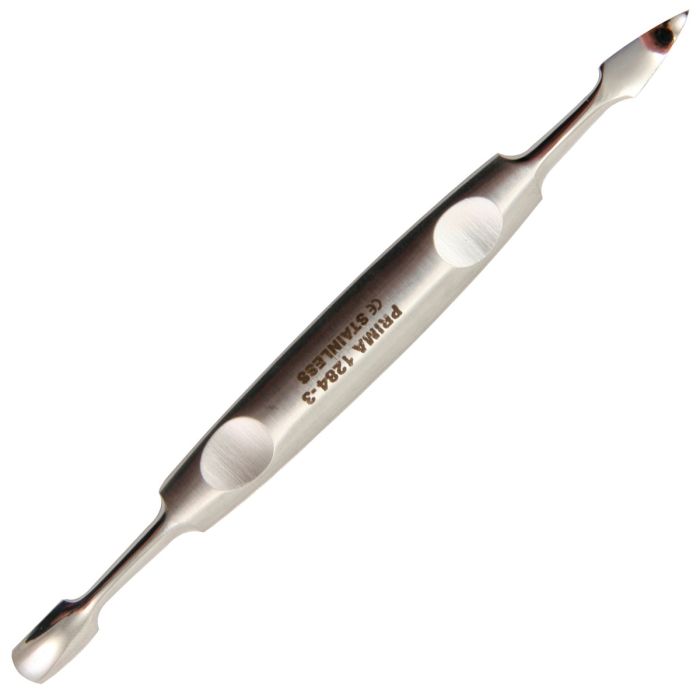 PRIMA Chiureta 2 capete:pusher+scratcher pentru manichiura si pedichiura; 12 cm, 1 bucata