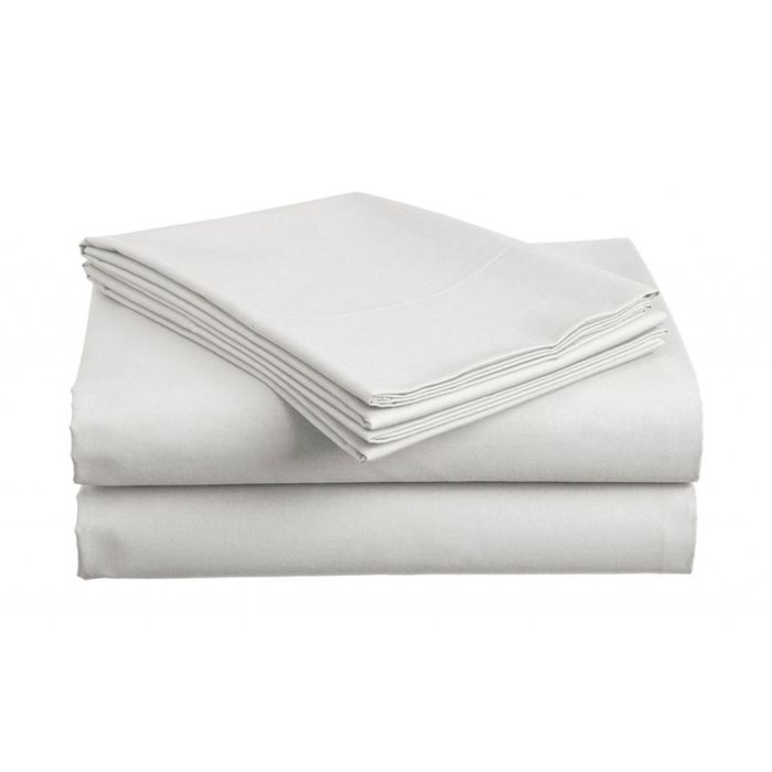 Cearceaf pilota pat dublu PRIMA, damasc alb, 100% bumbac, 180 x 210 cm
