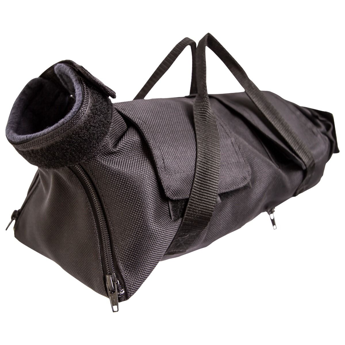 Geanta contentie si transport animale, M, 4-6kg, neagra, PRIMA, pentru ingrijirea labutelor, taierea unghiilor, anti-zgariere, examinare medicala, administrarea medicamentelor