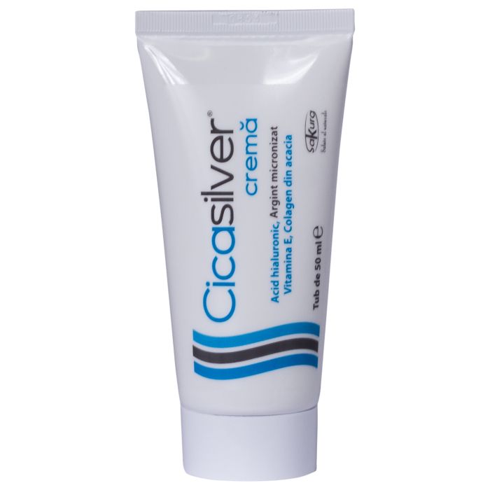 Crema Cicasilver, 50ml, cu acid hialuronic si argint micronizat