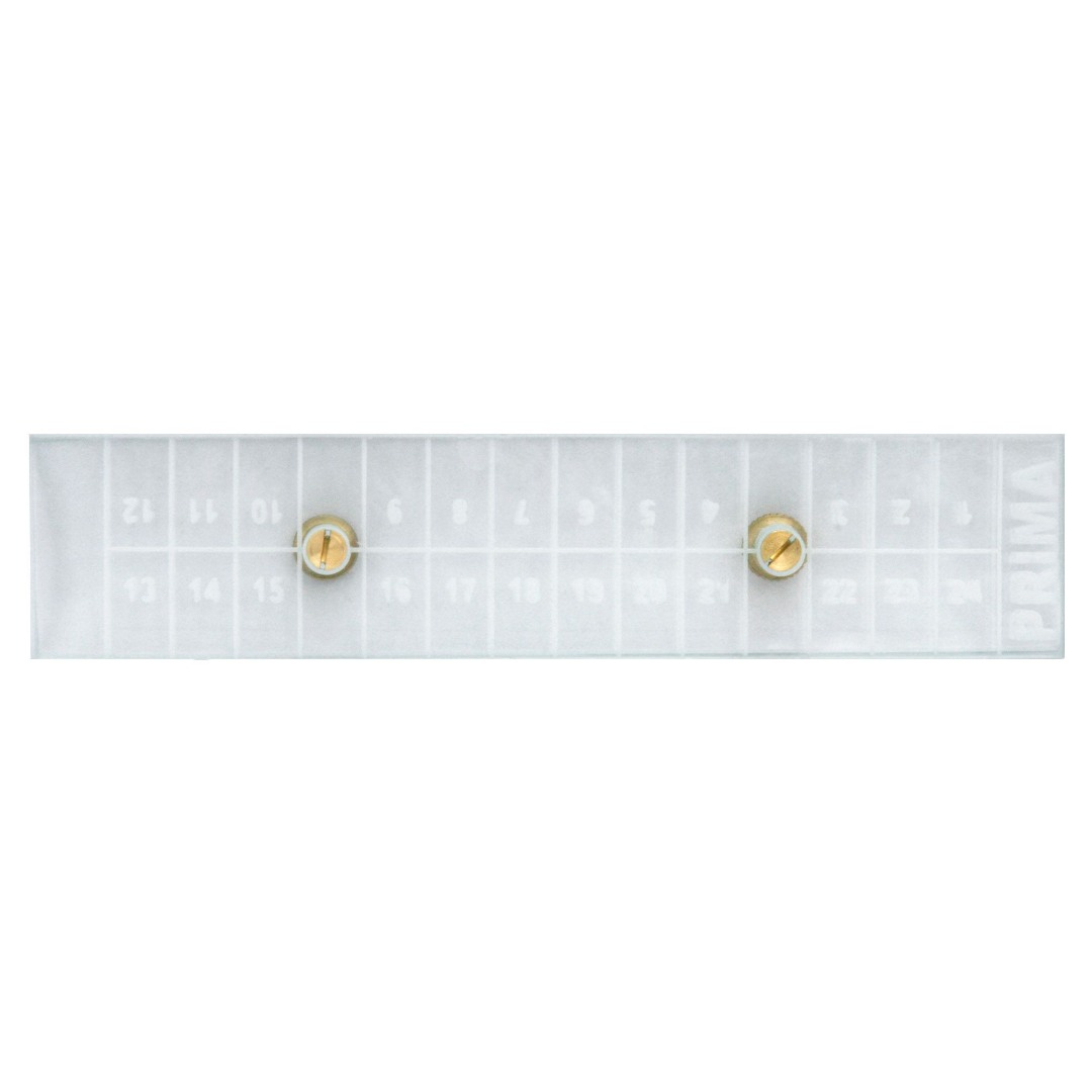 Set lame microscop, din sticla, gradate, 23x5 cm, grosime 1.1 cm, pentru trichinelescop, domeniul medical-veterinar si unitati cresterea & ingrijirea animalelor, 2 bucati, PRIMA