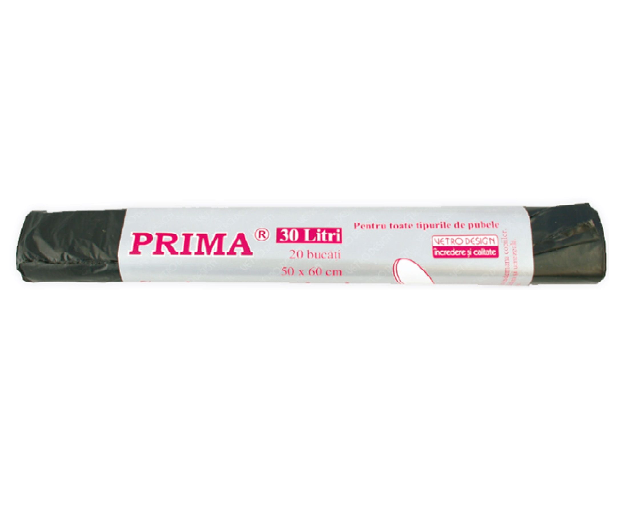 Saci menajeri negri, HDPE, PRIMA, 30L, 50x60cm, 20buc