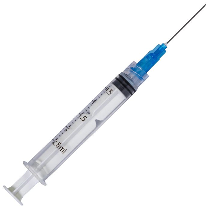 Seringi Luer Lock 2/2.5ml, PRIMA, cu ac 23G, 100 bucati