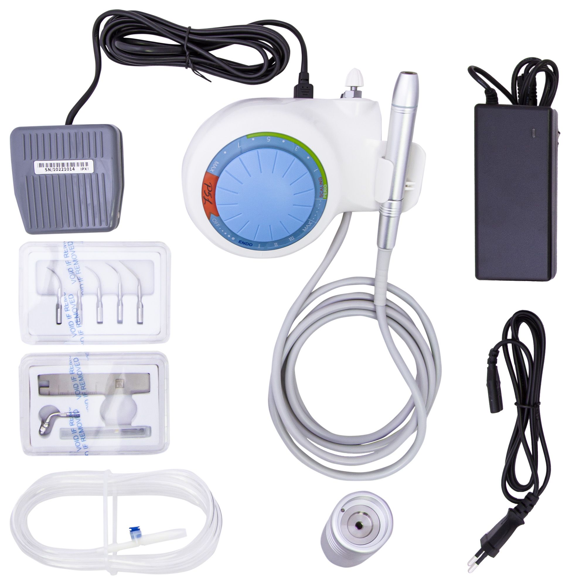 Aparat detartraj stomatologic compatibil EMS cu piesa de mana, control al apei si set pentru montare anse