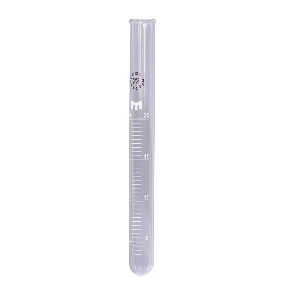 Eprubeta gradata cu fund rotund, fara dop, 20 ml, 5 buc