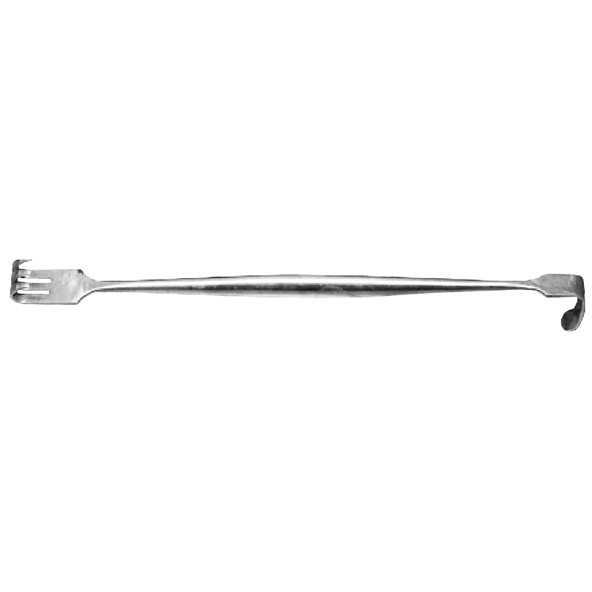Retractor hook standard PRIMA, 4 carlige, 14cm, inox