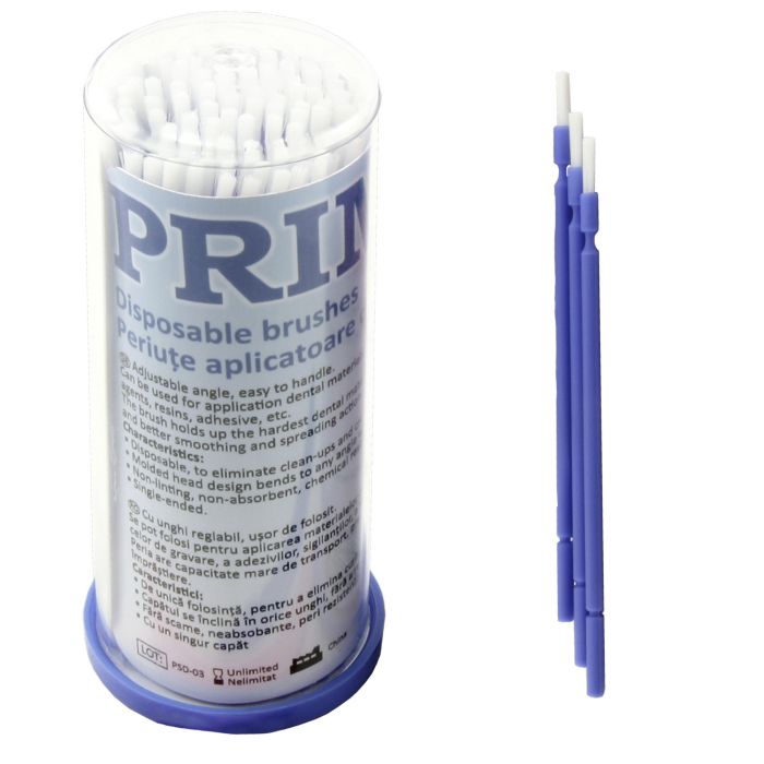 Periute aplicatoare PRIMA pentru bonding demineralizant, de unica folosinta, roz/albastru, 50x110 mm, 100 bucati
