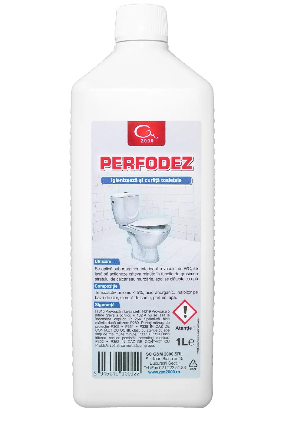 Gel pentru toaletă 4 în 1 Perfodez, 1 litru