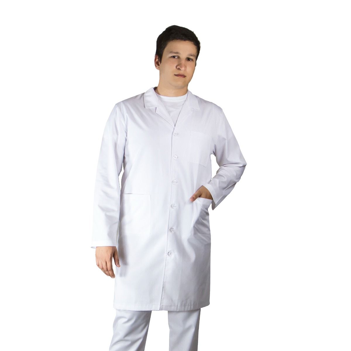 Halat lung bărbați LUCA Premium alb