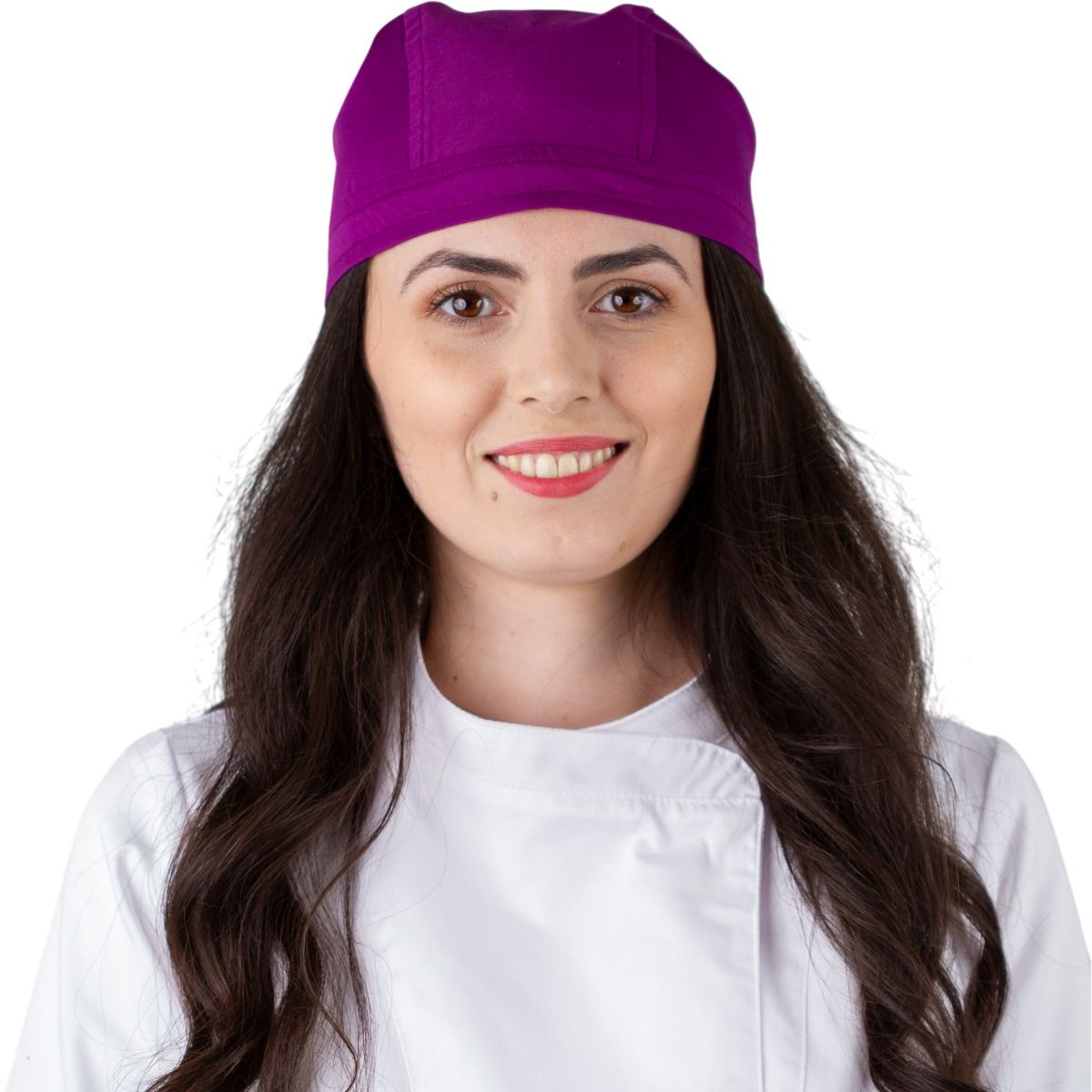 Bonetă mov medicală modernă, 170 g/m², cu legături, tercot