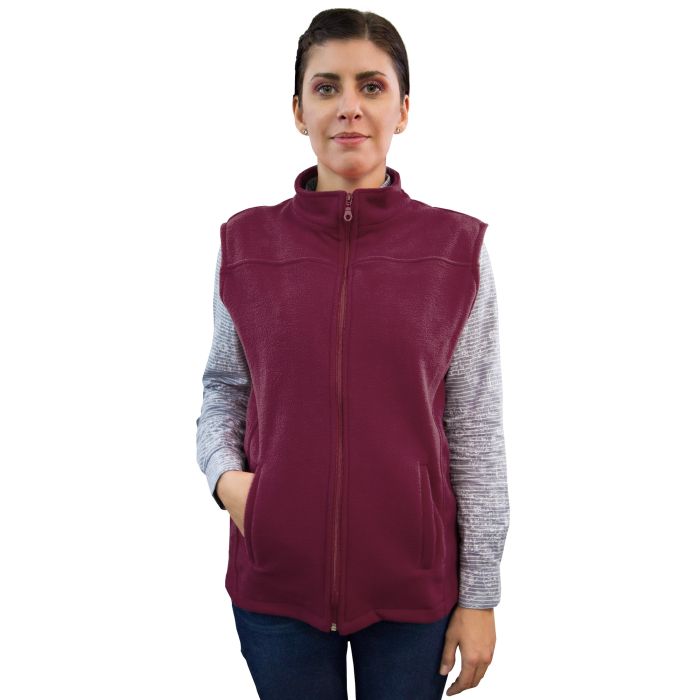 Vestă polar medicală VIO, unisex, grena
