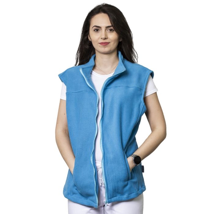 Vestă polar medicală VIO, unisex, albastră