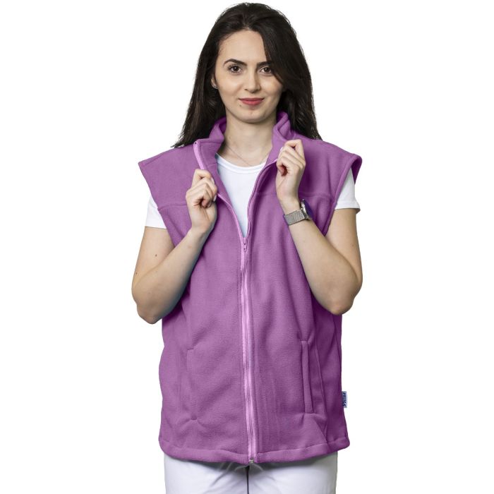 Vestă polar medicală VIO, unisex, mov