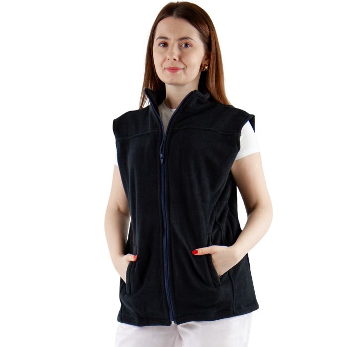Vestă polar medicală VIO, unisex, neagră