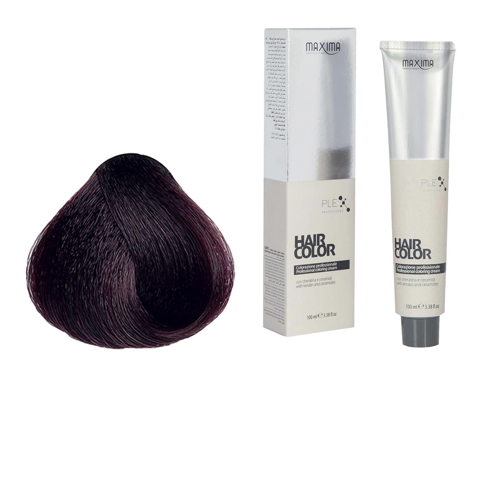 Vopsea profesionala de par, 4.5 Saten mahon, MAXIMA, 100ml