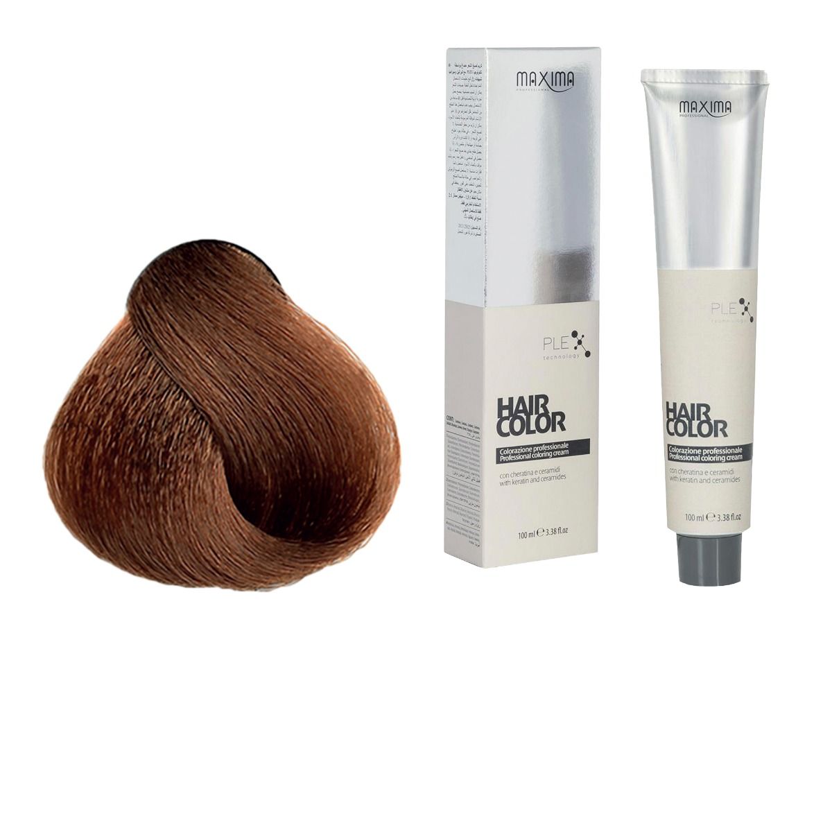 Vopsea profesionala de par, 7.83 Blond chihlimbar aurit, MAXIMA, 100ml