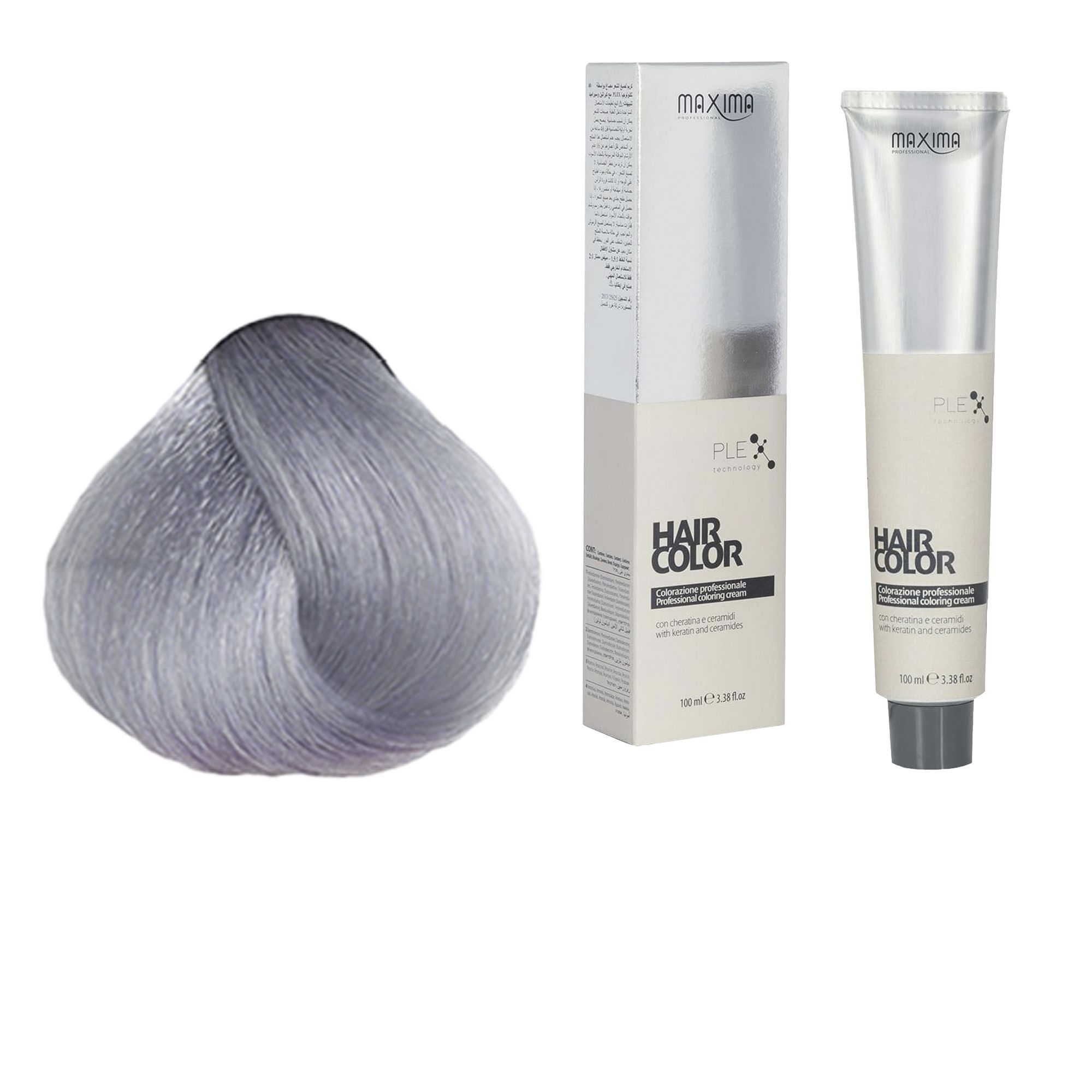 Vopsea profesionala de par, Mixton argintiu, MAXIMA, 100ml