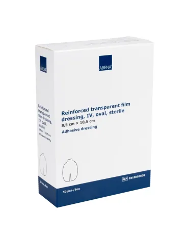 Pansament transparent ranforsat IV oval steril Abena 8,5 x 10,5 cm - 50 buc