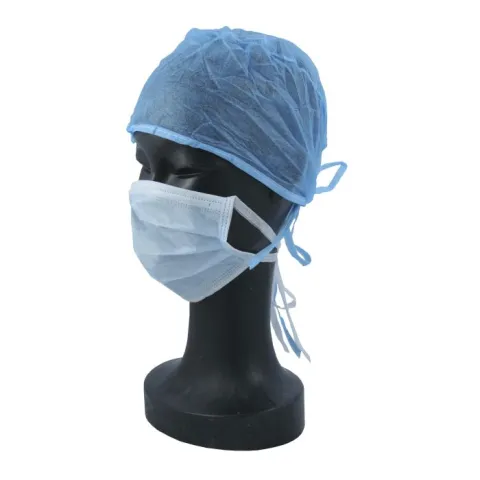 Capelina medicala unica folosinta albastra, tip doctor, material usor, cu legaturi reglabile, protectie pentru medicina si chirurgie, PRIMA, 100 buc