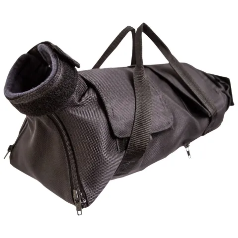Geanta contentie si transport animale, M, 4-6kg, neagra, PRIMA, pentru ingrijirea labutelor, taierea unghiilor, anti-zgariere, examinare medicala, administrarea medicamentelor