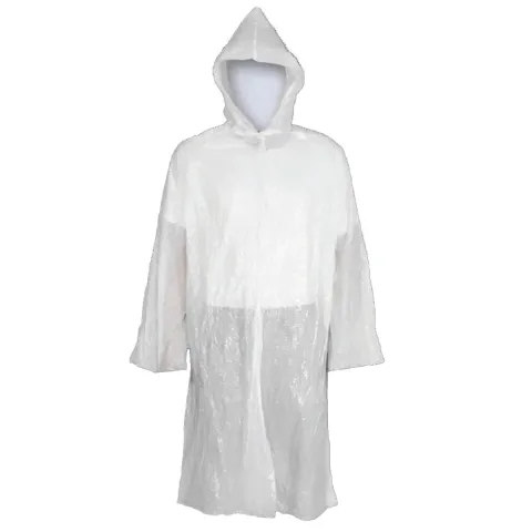 Pelerina de ploaie de unica folosinta transparenta, cu gluga - PRIMA, set 10 bucati