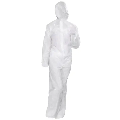 Combinezon protectie particule, material netesut, 2XL / 3XL, alb, cu gluga, PRIMA