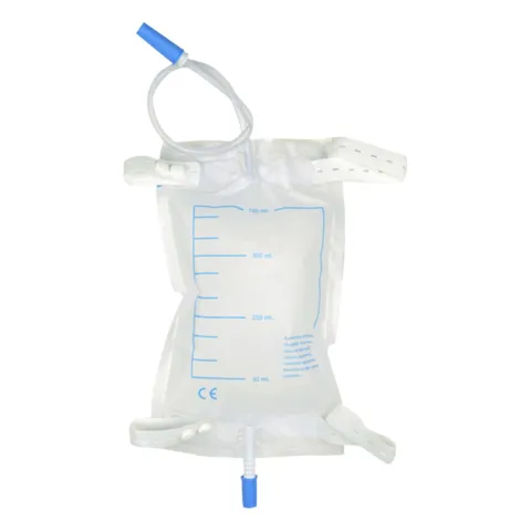 Pungi urinare pentru picior, nesterile, cu tub 35 cm, capacitate 750 ml, set 30 bucati