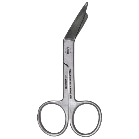 Foarfecă pansamente Lister, PRIMA, inox, 1 varf ascutit si 1 varf bont, diverse marimi