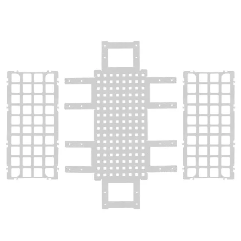 Suport din polipropilena pentru eprubete, alb, 40 pozitii Ø 18-20 mm, 160×275×70 mm