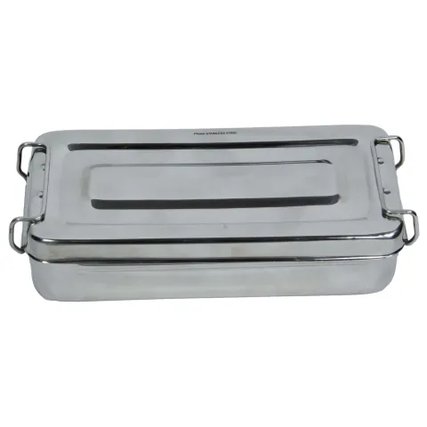 Cutie instrumentar cu manere, PRIMA, din otel inox, 30x15x4cm