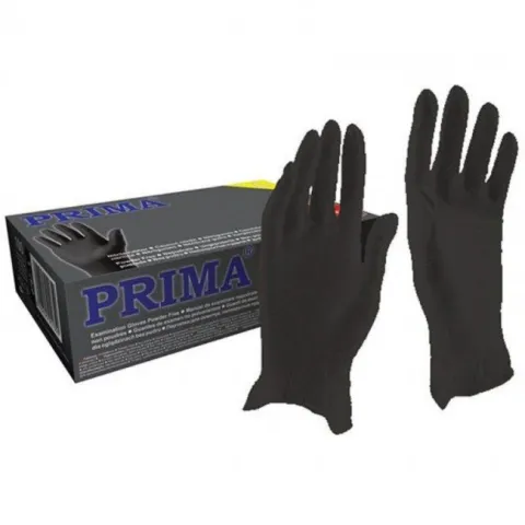 Manusi examinare negre din nitril, nepudrate, PRIMA, marimi XS-XL, 100 bucati