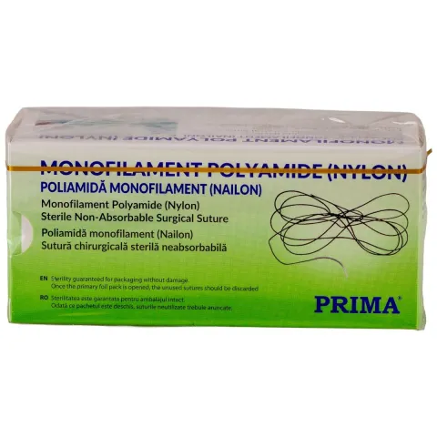 Sutura chirurgicala nylon PRIMA 75cm ac Tapercut 1/2 20mm USP 3/0
