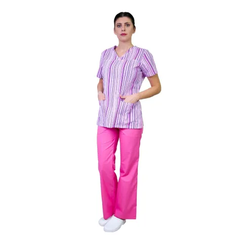 Bluză damă TINA Imprimeu dungi mov