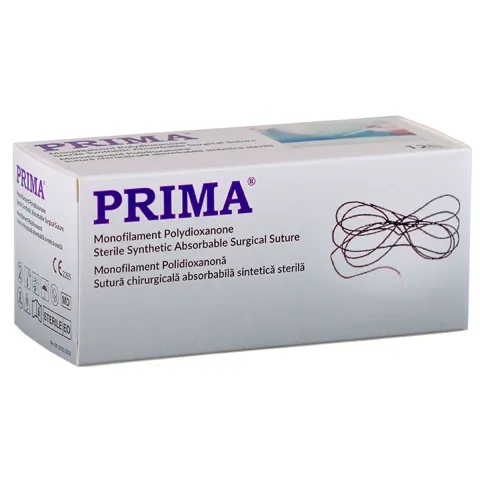 Sutura chirurgicala polidioxanona PRIMA 75cm ac varf triunghiular 1/2 36mm USP 1