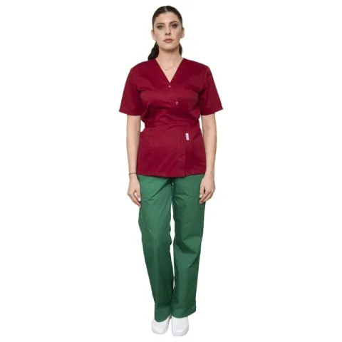 Bluză damă KIRA Premium tip kimono grena
