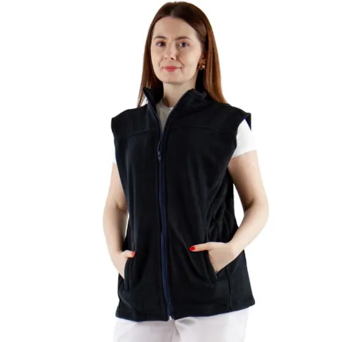 Vestă polar medicală VIO, unisex, neagră