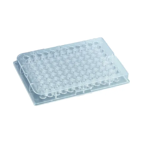 Placi microtitrare, din polistiren transparent de calitatate, nesterile, cu fund in forma de U, pentru laborator, in cutie, 96 godeuri, 50 bucati