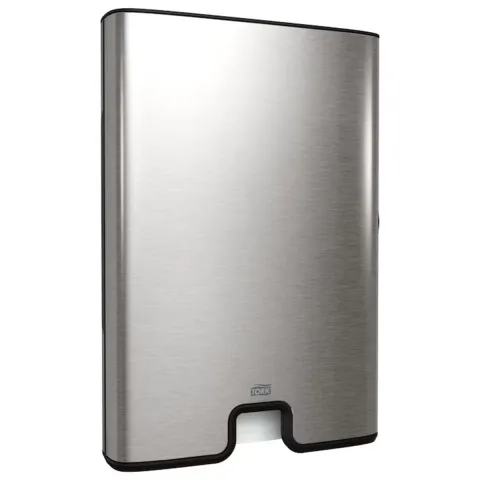 Dispenser prosoape pliate hartie Z/M, din inox, Tork, design slim, blocabil, anti-amprenta