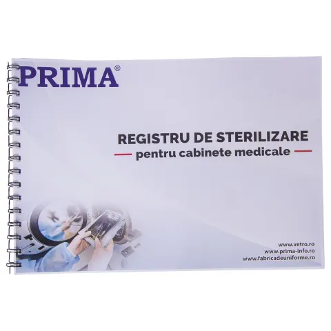 Registru medical sterilizare pentru cabinte, PRIMA, A4, 50 file